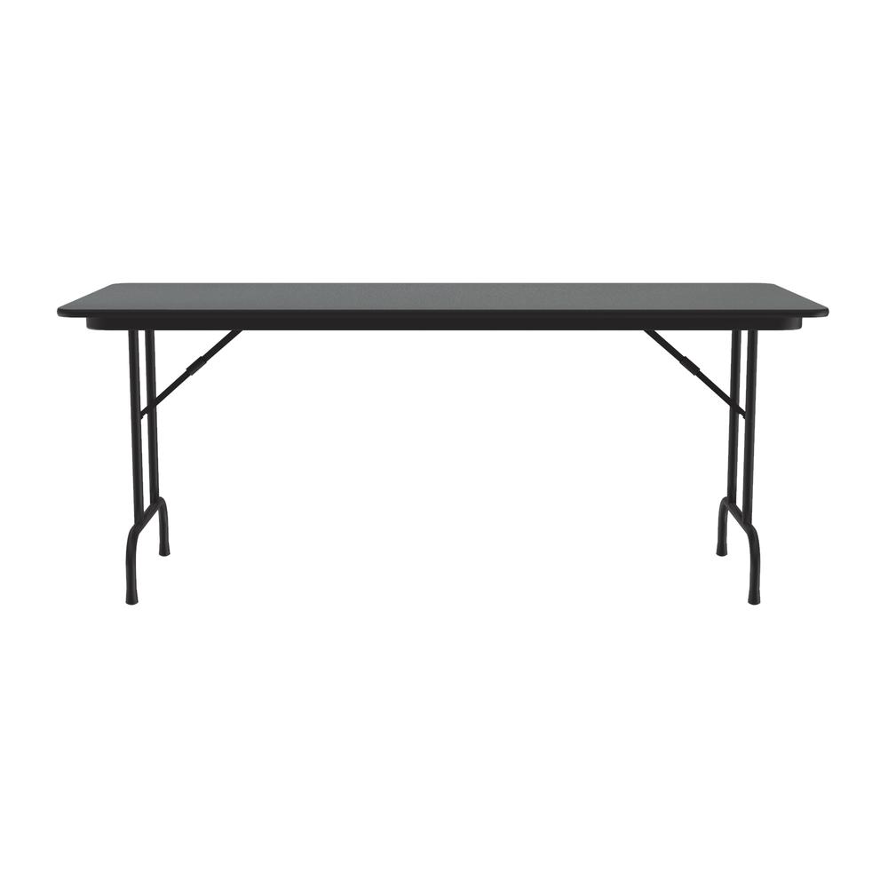 Deluxe High Pressure Top Folding Table 30x72", RECTANGULAR MOTNTANA GRANITE, BLACK. Picture 3