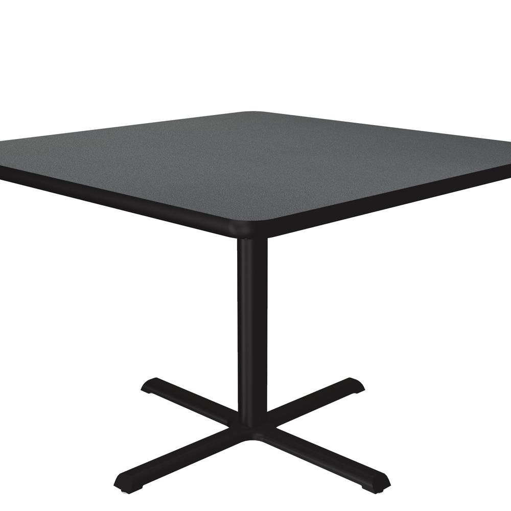 Table Height Deluxe High-Pressure Café and Breakroom Table 36x36", SQUARE, MONTANA GRANITE, BLACK. Picture 5