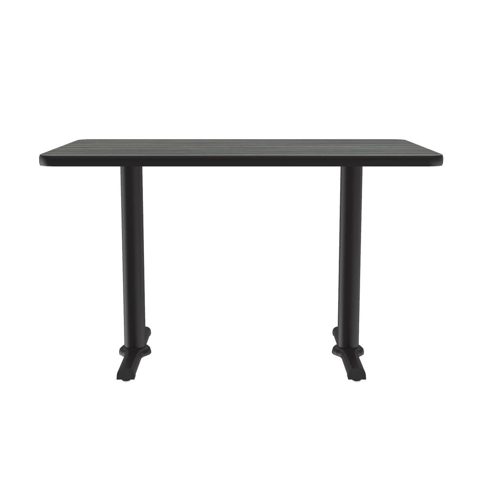 Table Height Deluxe High-Pressure Café and Breakroom Table 30x48", RECTANGULAR, NEW ENGLAND DRIFTWOOD, BLACK. Picture 4