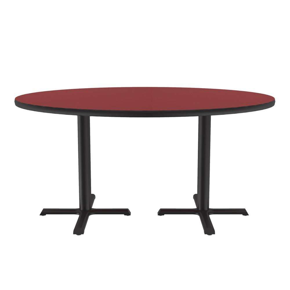 Table Height Deluxe High-Pressure Café and Breakroom Table 60x60", ROUND RED BLACK. Picture 3