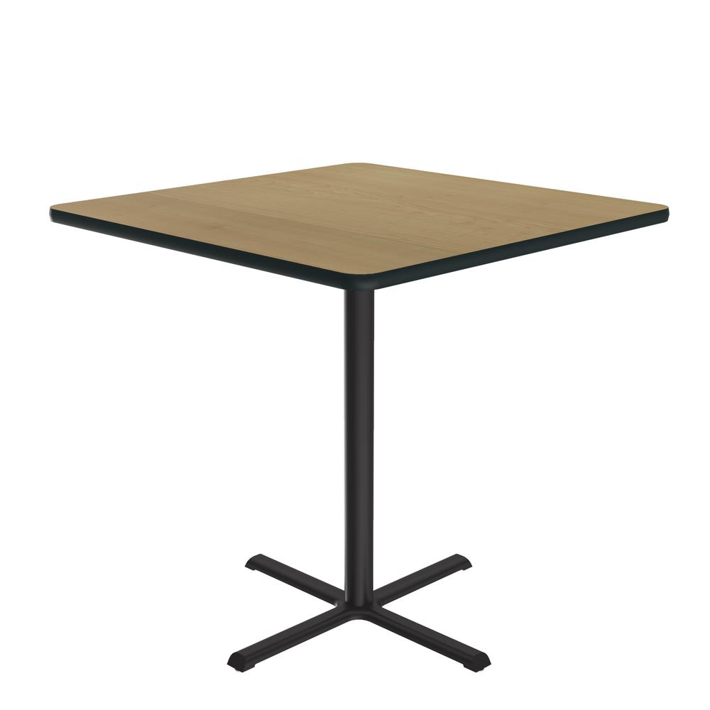 Bar Stool/Standing Height Deluxe High-Pressure Café and Breakroom Table 36x36" SQUARE FUSION MAPLE, BLACK. Picture 1