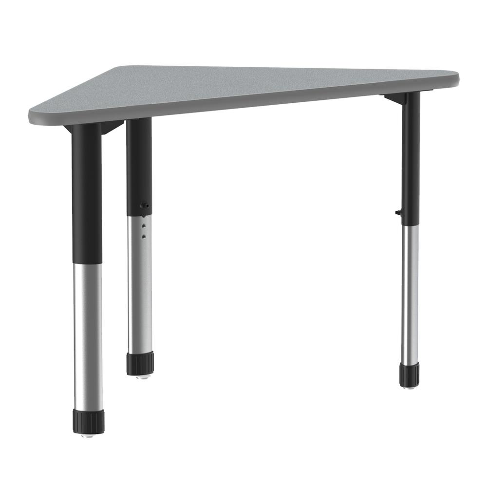Commercial Lamiante Top Collaborative Desk, 41x23" WING, GRAY GRANITE BLACK/CHROME. Picture 1
