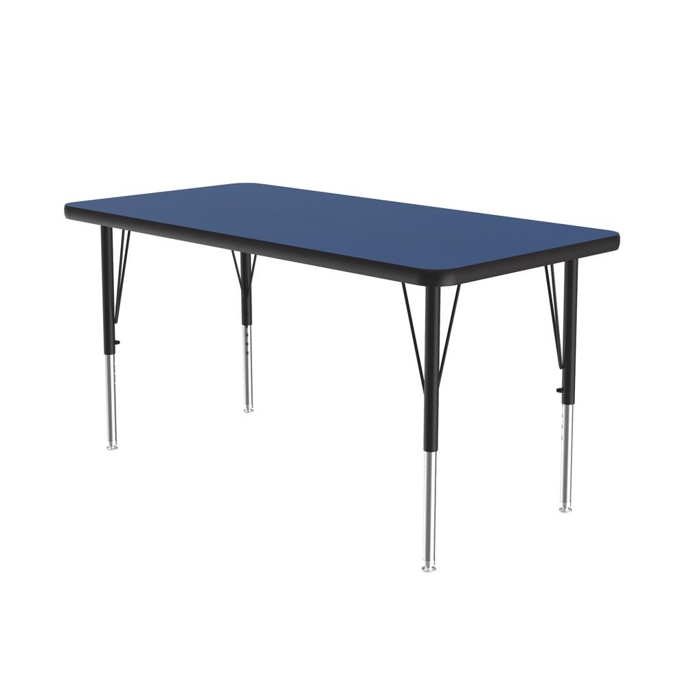 Deluxe High-Pressure Top Activity Tables 24x60", RECTANGULAR BLUE BLACK/CHROME. Picture 1