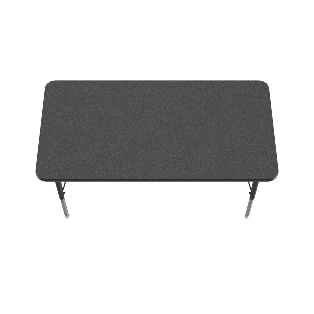 Deluxe High-Pressure Top Activity Tables, 24x60" RECTANGULAR BLACK GRANITE BLACK/CHROME. Picture 4