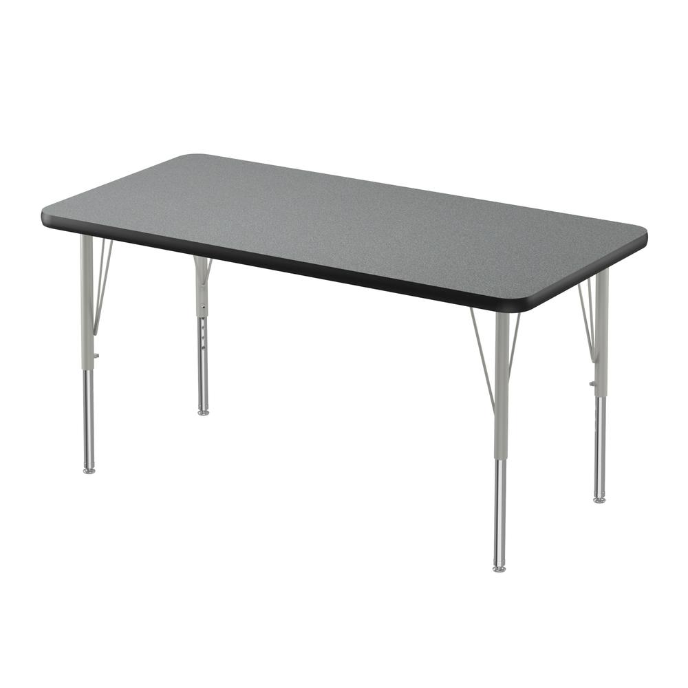 Deluxe High-Pressure Top Activity Tables 24x60", RECTANGULAR, MONTANA GRANITE SILVER MIST. Picture 4