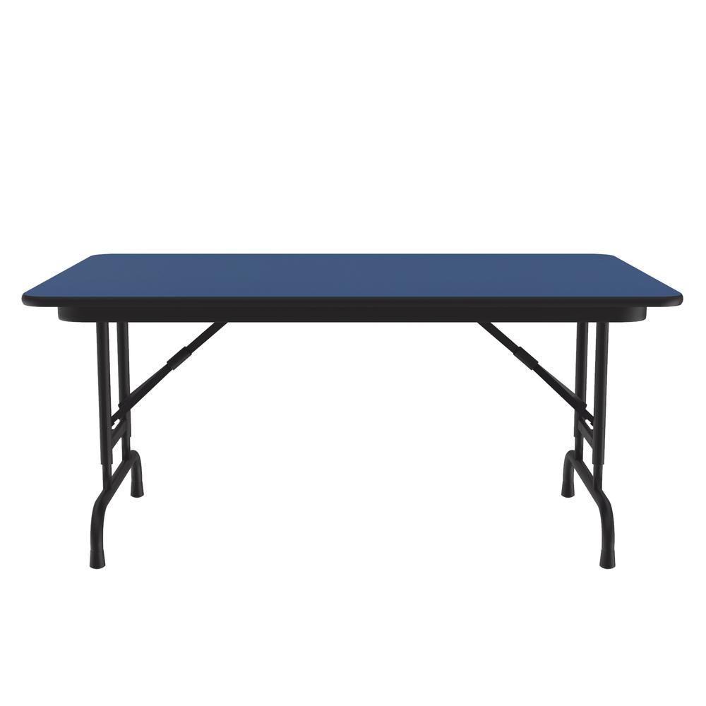 Adjustable Height High Pressure Top Folding Table 30x48", RECTANGULAR, BLUE BLACK. Picture 5