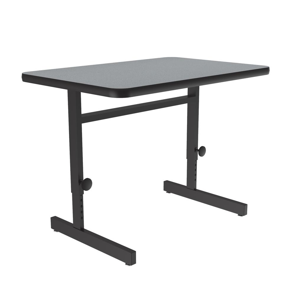 Adjustable Height Commercial Laminate Top Computer/Student Desks, 24x36" RECTANGULAR, GRAY GRANITE BLACK. Picture 4