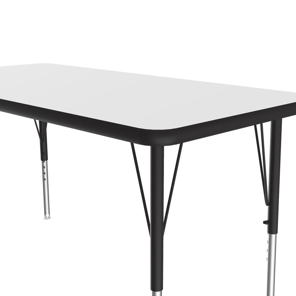 Deluxe High-Pressure Top Activity Tables, 24x36", RECTANGULAR WHITE BLACK/CHROME. Picture 8