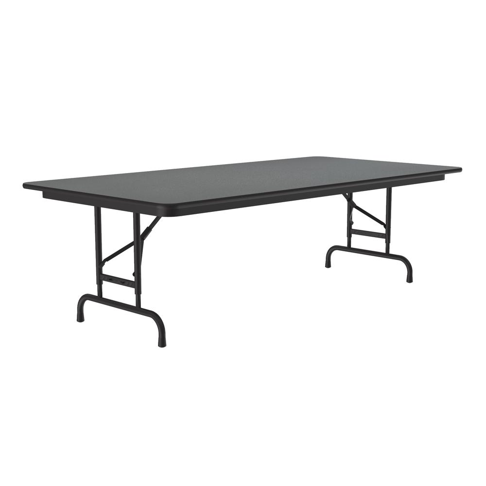 Adjustable Height High Pressure Top Folding Table, 36x96", RECTANGULAR, MONTANA GRANITE, BLACK. Picture 6