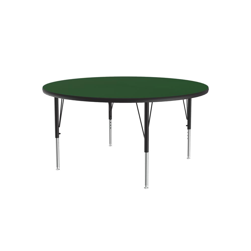 Deluxe High-Pressure Top Activity Tables, 42x42", ROUND GREEN BLACK/CHROME. Picture 2