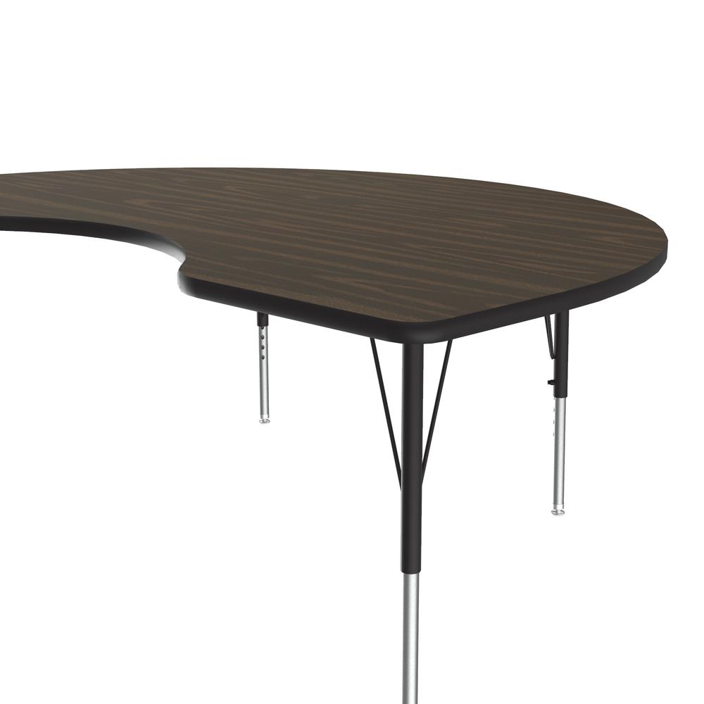 Deluxe High-Pressure Top Activity Tables, 48x72", KIDNEY, WALNUT BLACK/CHROME. Picture 3