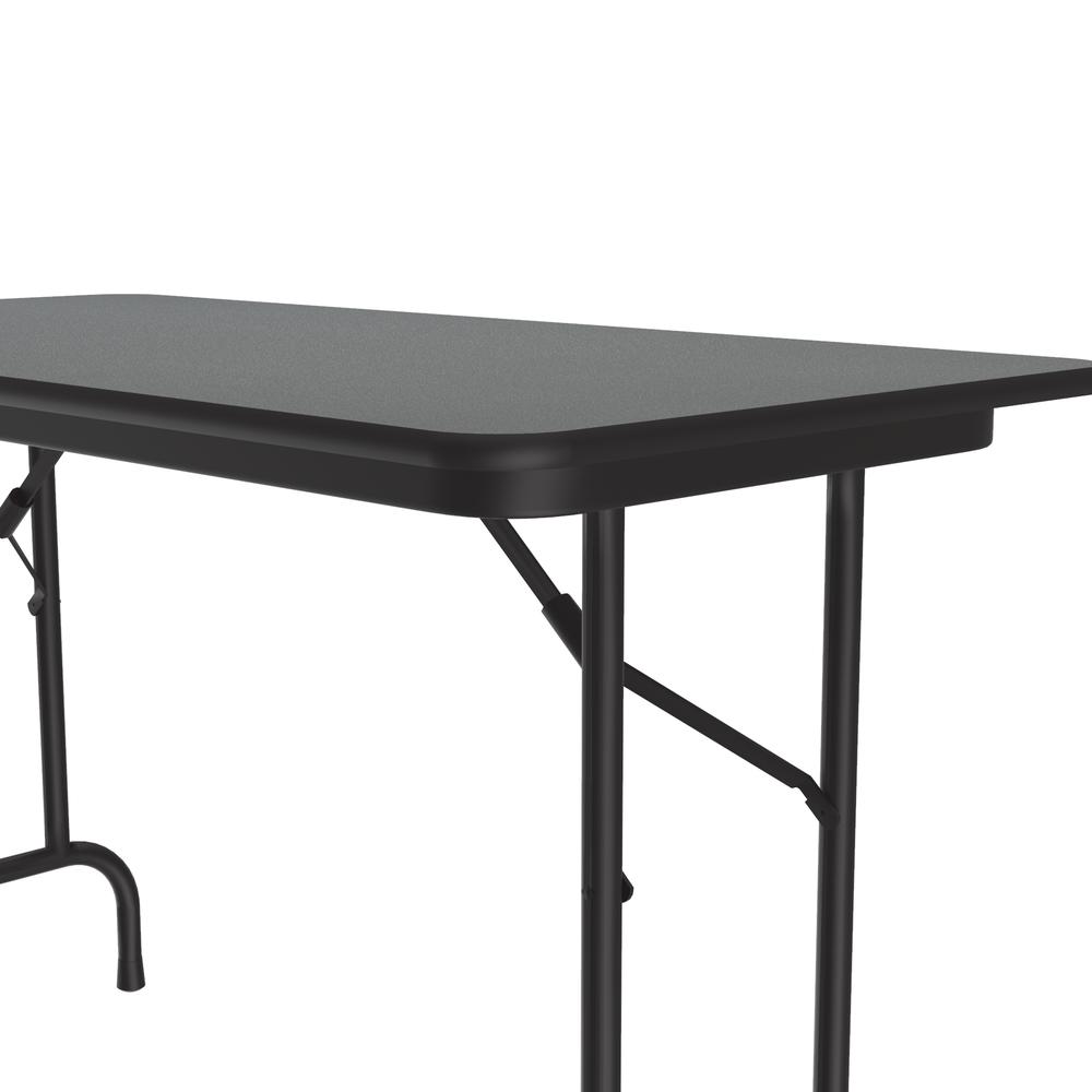 Deluxe High Pressure Top Folding Table 24x48" RECTANGULAR, MOTNTANA GRANITE, BLACK. Picture 6