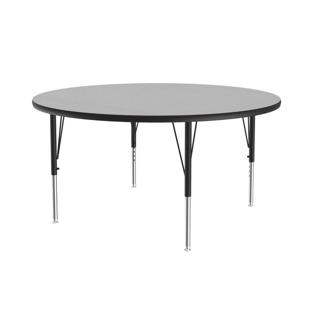 Deluxe High-Pressure Top Activity Tables, 48x48", ROUND, GRAY GRANITE BLACK/CHROME. Picture 8