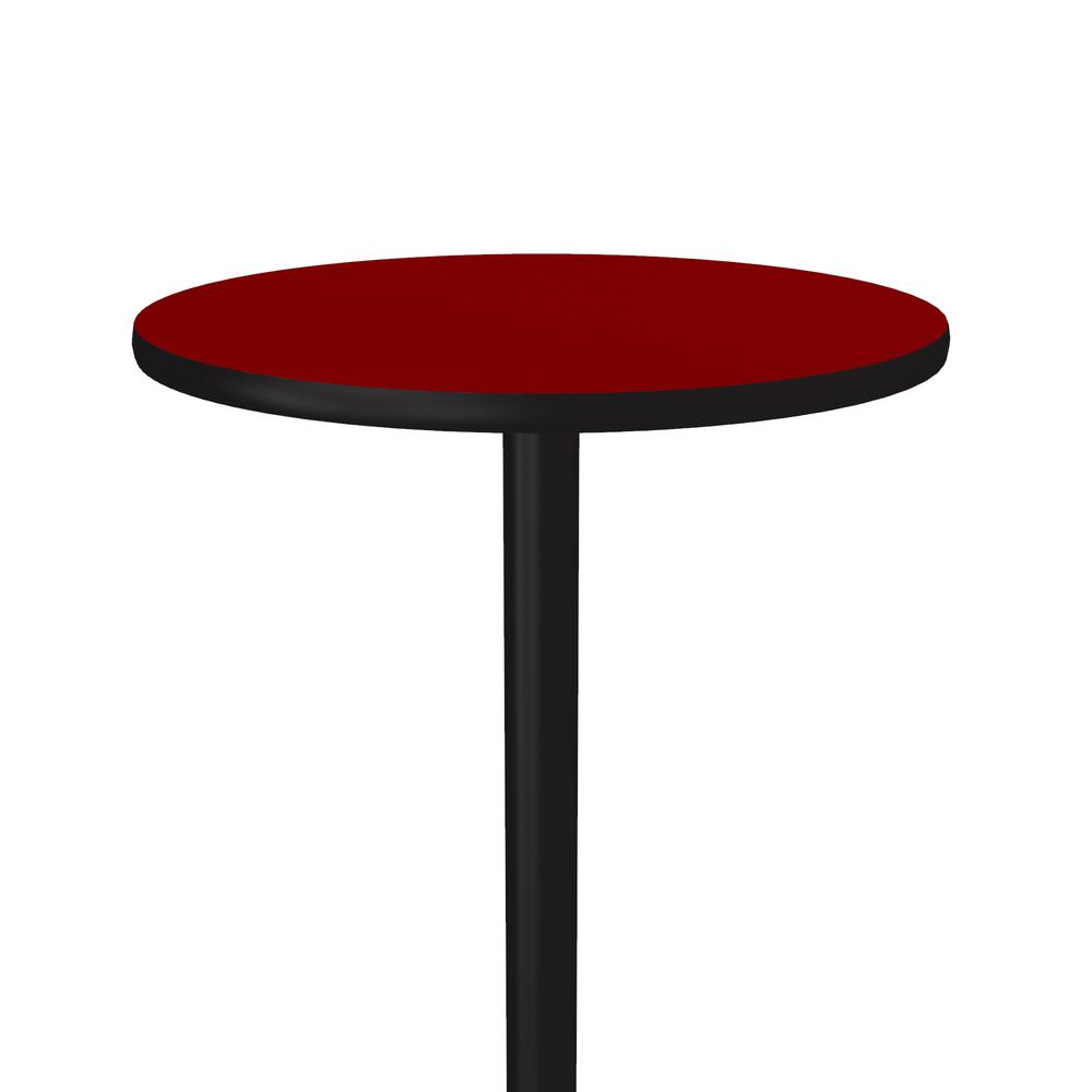 Bar Stool/Standing Height Deluxe High-Pressure Café and Breakroom Table 30x30" ROUND, RED, BLACK. Picture 8
