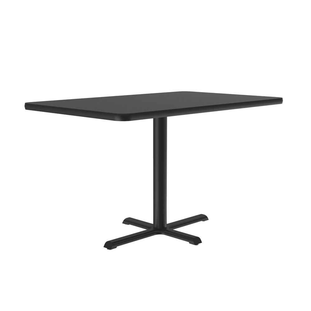 Table Height Thermal Fused Laminate Café and Breakroom Table 30x48", RECTANGULAR BLACK GRANITE, BLACK. Picture 7