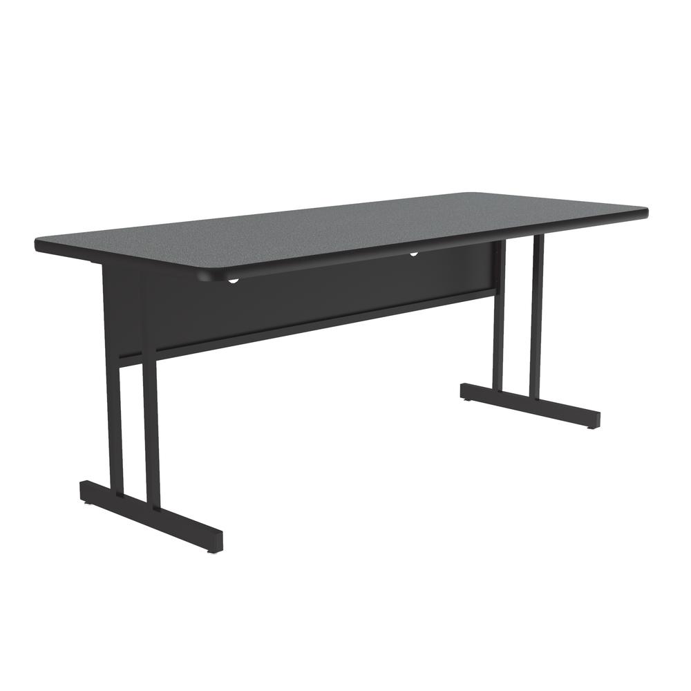 Desk Height  Deluxe HIgh-Pressure Top Computer/Student Desks  30x60" RECTANGULAR MONTANA GRANITE, BLACK. Picture 2