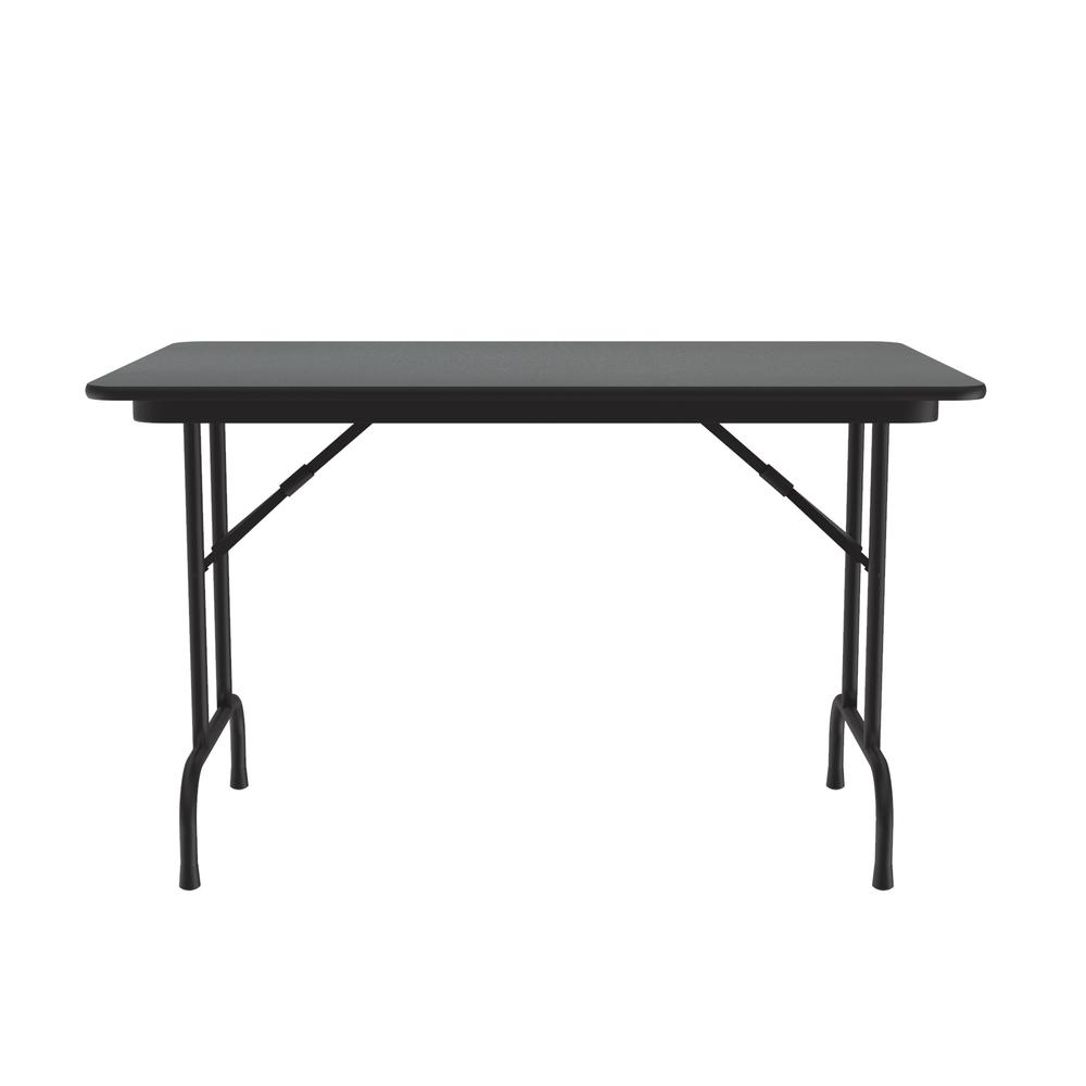 Deluxe High Pressure Top Folding Table, 30x48" RECTANGULAR, MOTNTANA GRANITE BLACK. Picture 3