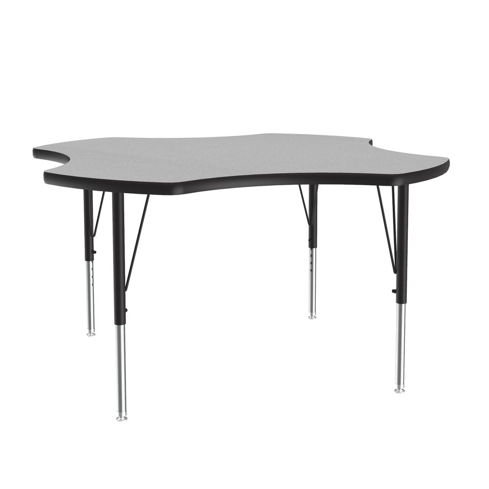 Deluxe High-Pressure Top Activity Tables, 48x48" CLOVER GRAY GRANITE, BLACK/CHROME. Picture 7