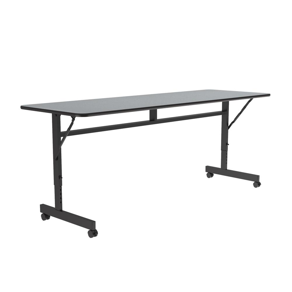 Econline Flip Top Tables, 24x60", RECTANGULAR GRAY GRANITE BLACK. Picture 7