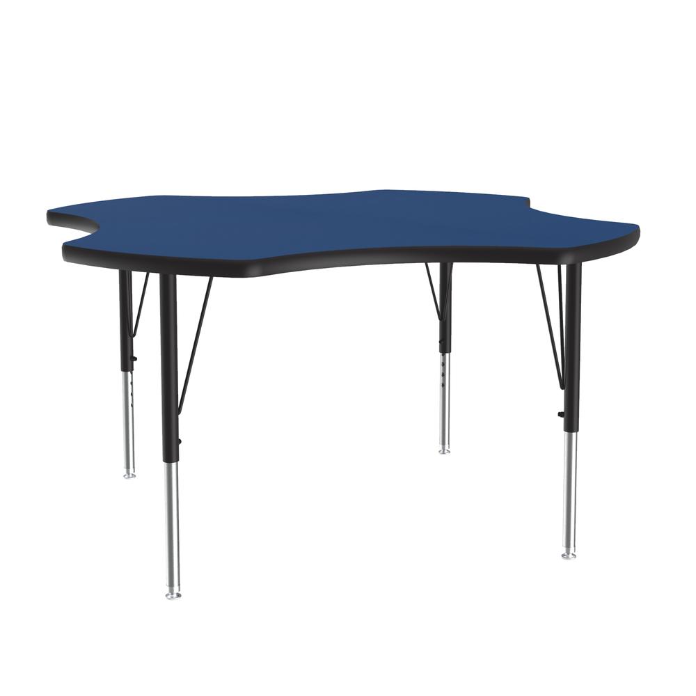 Deluxe High-Pressure Top Activity Tables 48x48", CLOVER, BLUE BLACK/CHROME. Picture 8