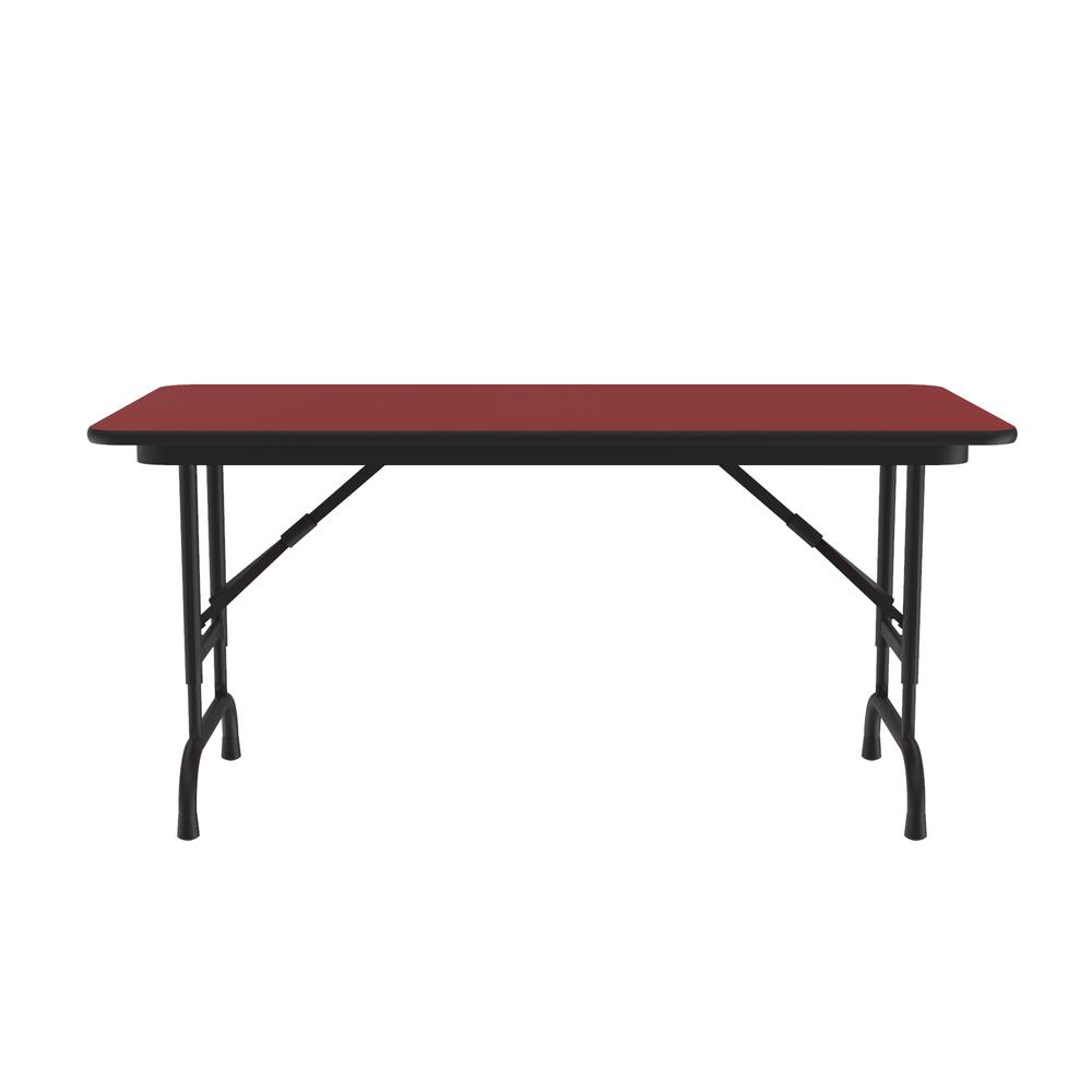 Adjustable Height High Pressure Top Folding Table, 24x48" RECTANGULAR, RED BLACK. Picture 1