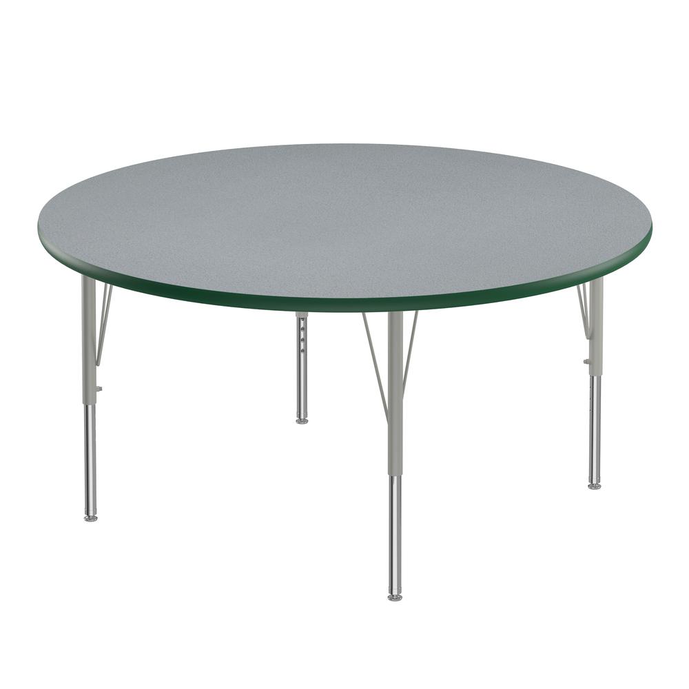 Deluxe High-Pressure Top Activity Tables, 48x48" ROUND GRAY GRANITE, SILVER MIST. Picture 4