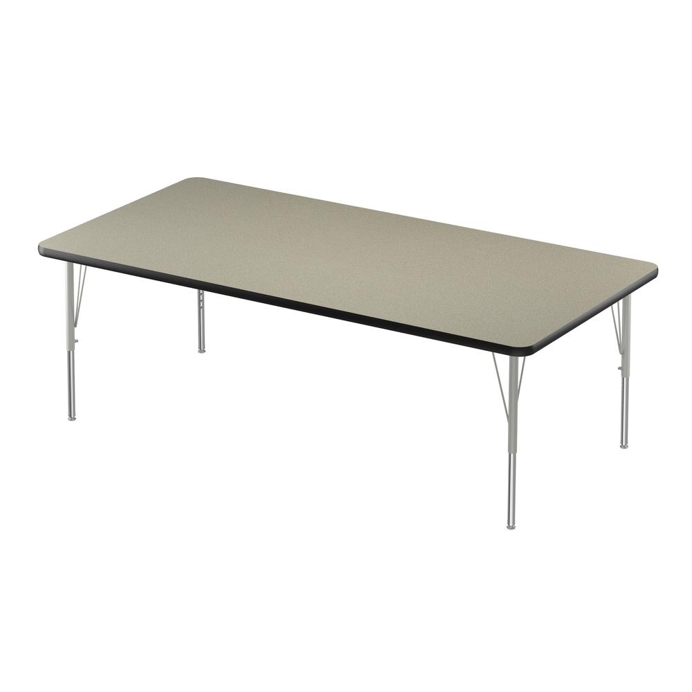Deluxe High-Pressure Top Activity Tables 36x60", RECTANGULAR SAVANNAH SAND SILVER MIST. Picture 9