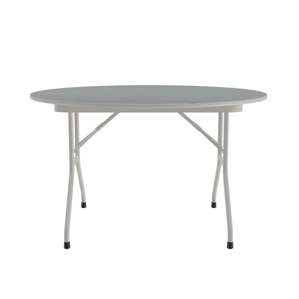 Thermal Fused Laminate Top Folding Table, 48x48", ROUND, GRAY GRANITE, GRAY. Picture 5