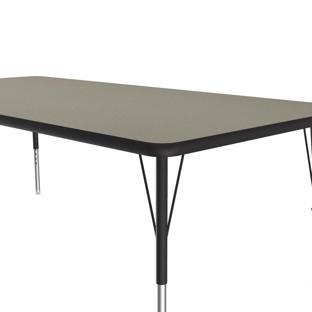 Deluxe High-Pressure Top Activity Tables 30x72", RECTANGULAR, SAVANNAH SAND BLACK/CHROME. Picture 3