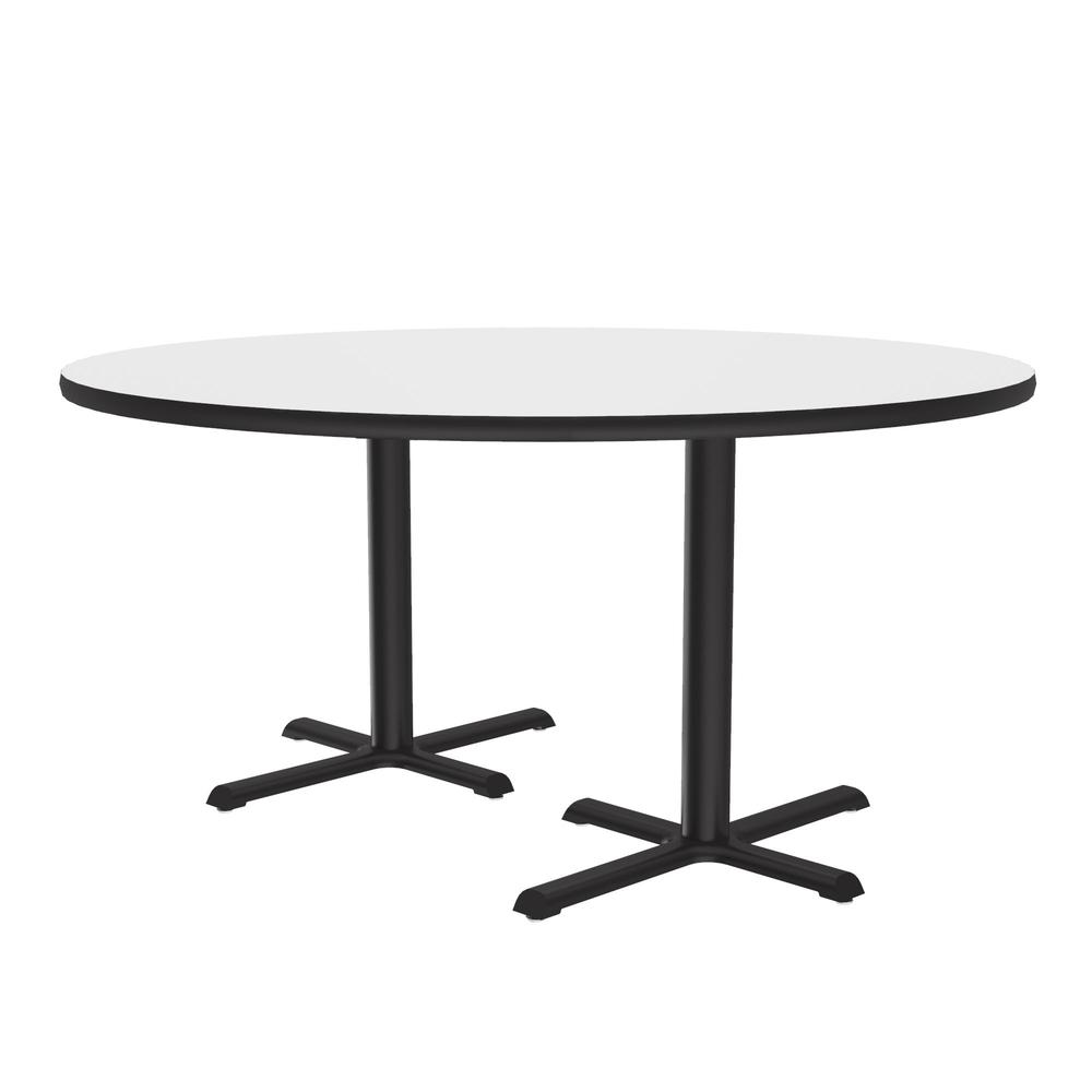 Table Height Deluxe High-Pressure Café and Breakroom Table, 60x60", ROUND, WHITE BLACK. Picture 6