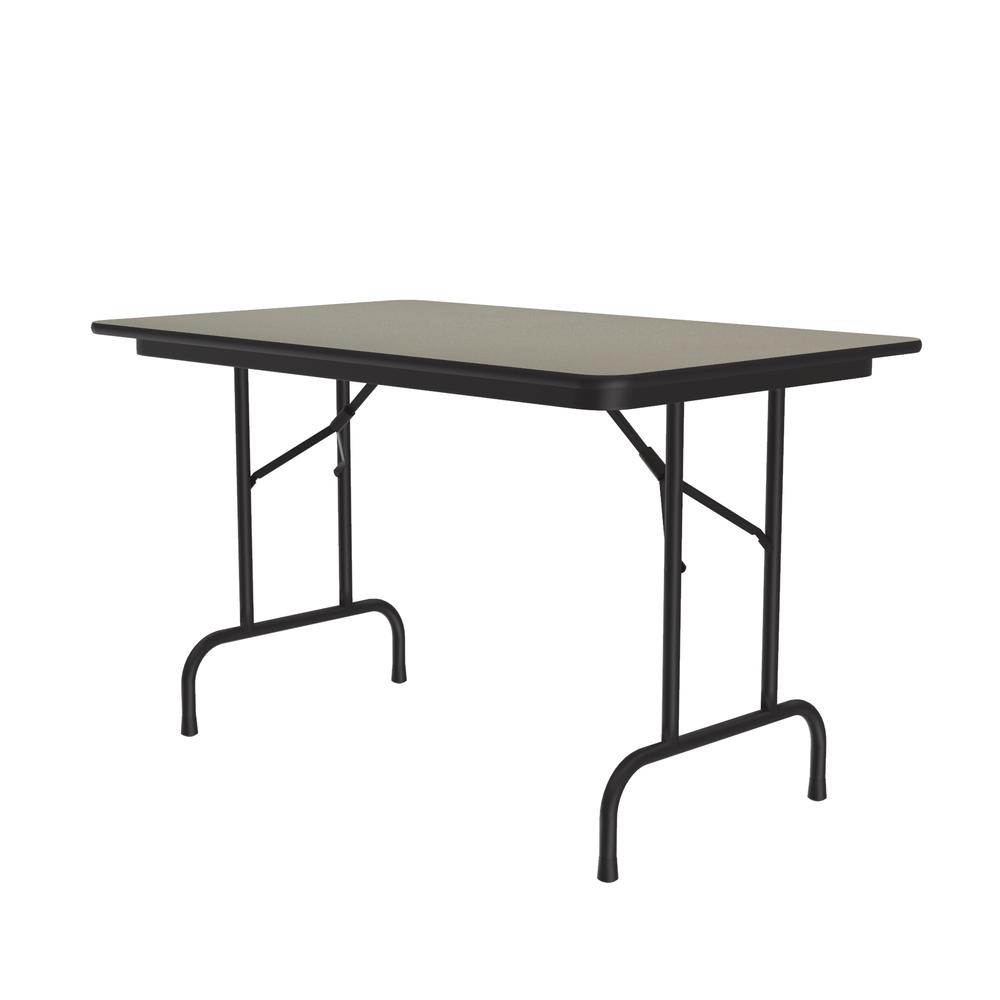 Deluxe High Pressure Top Folding Table, 30x48", RECTANGULAR, SAVANNAH SAND BLACK. Picture 2
