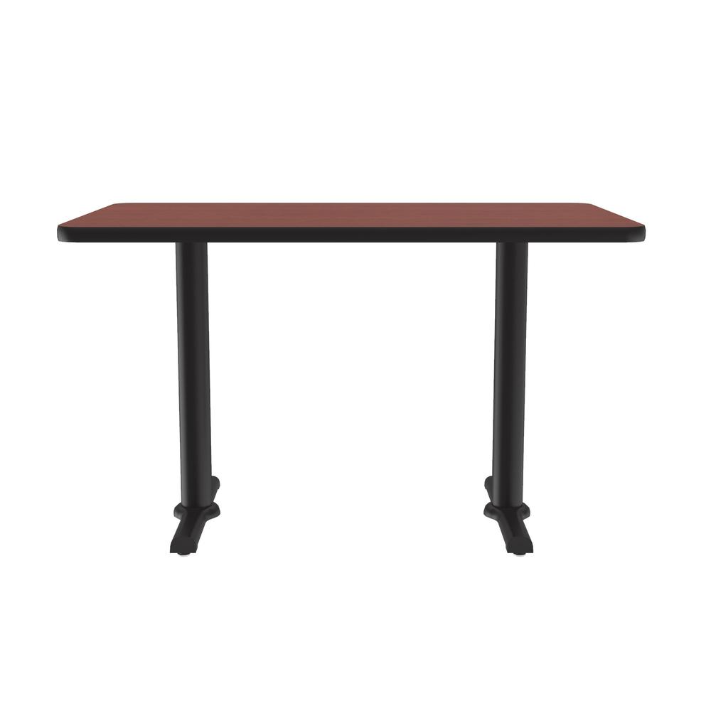 Table Height Deluxe High-Pressure Café and Breakroom Table, 30x60" RECTANGULAR CHERRY, BLACK. Picture 4