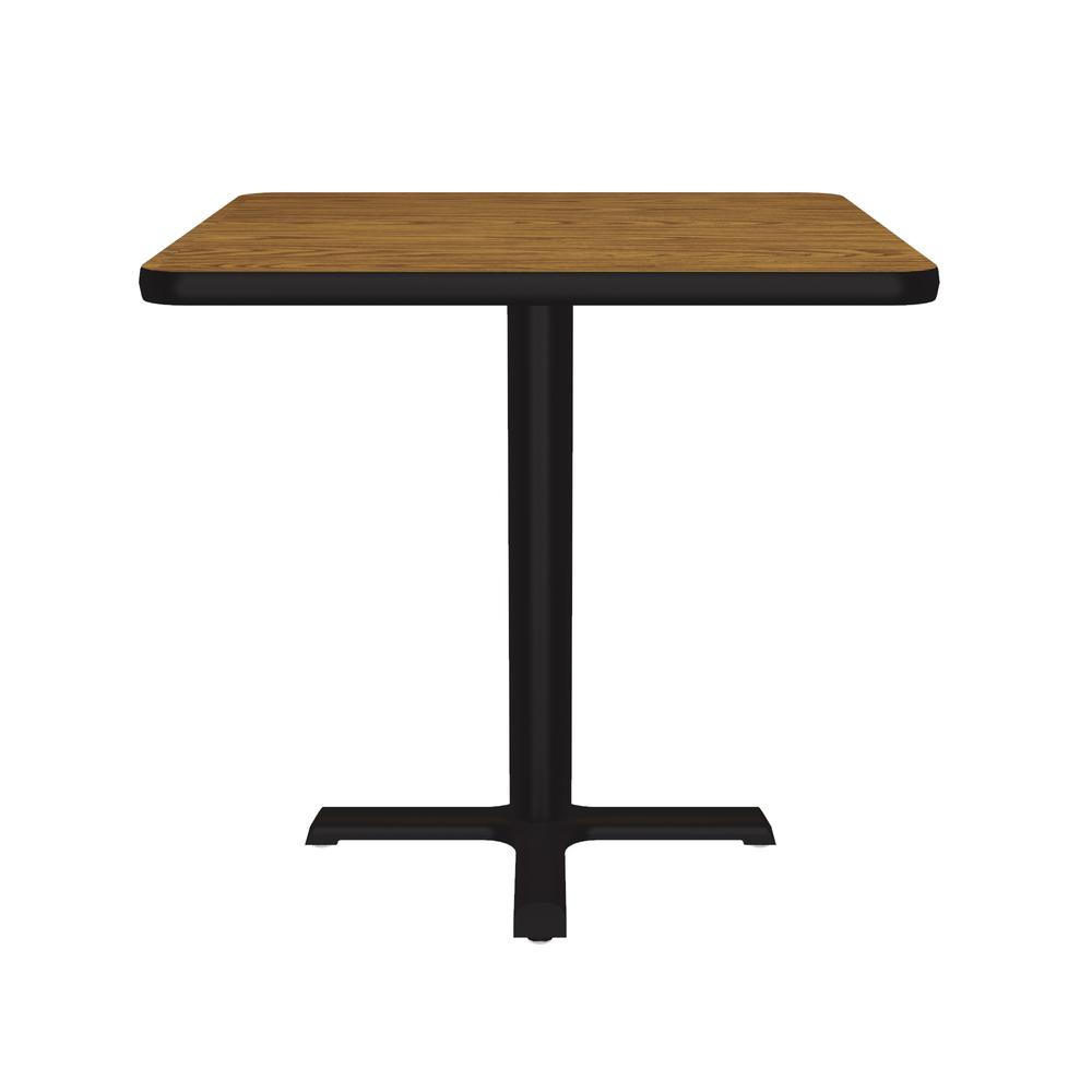 Table Height Commercial Laminate Café and Breakroom Table 30x30", SQUARE, MEDIUM OAK BLACK. Picture 2
