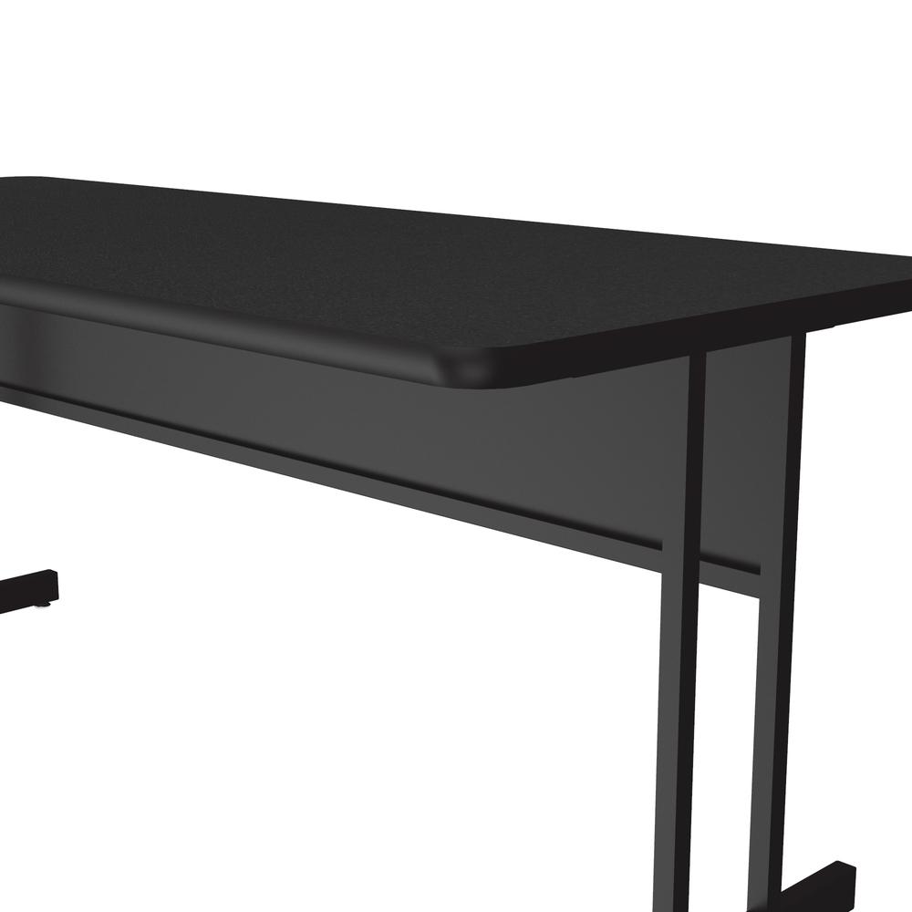 Econoline Melamine Top Computer/Student Desks 24x60" RECTANGULAR BLACK GRANITE, BLACK. Picture 6