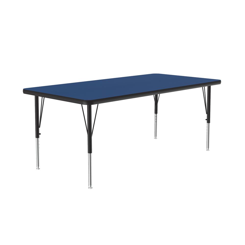 Deluxe High-Pressure Top Activity Tables 30x60" RECTANGULAR BLUE, BLACK/CHROME. Picture 7