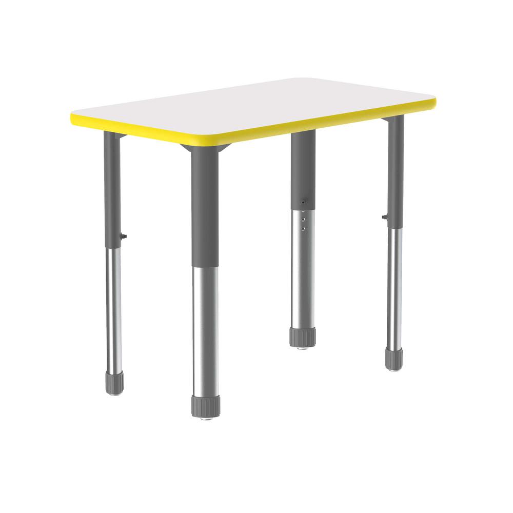 Markerboard-Dry Erase High Pressure Collaborative Desk, 34x20" RECTANGULAR, FROSTY WHITE GRAY/CHROME. Picture 2