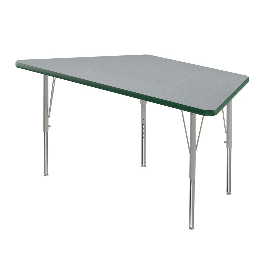 Commercial Laminate Top Activity Tables 30x60", TRAPEZOID GRAY GRANITE, SILVER MIST. Picture 2