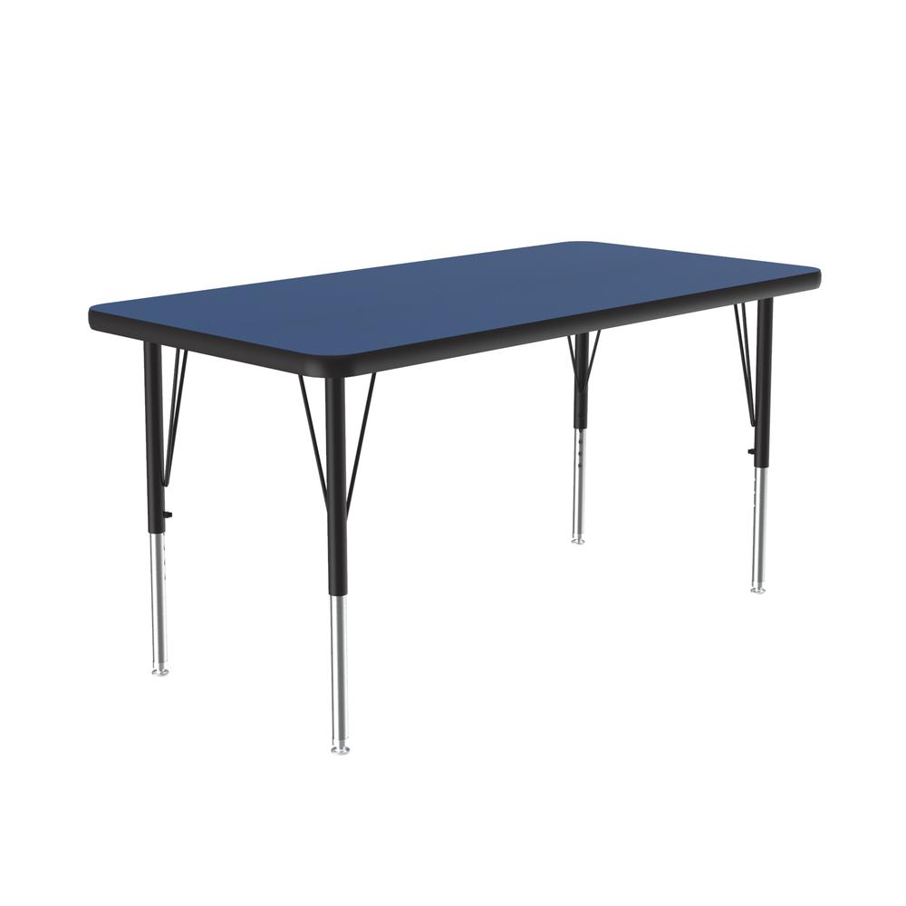 Deluxe High-Pressure Top Activity Tables 24x36", RECTANGULAR BLUE, BLACK/CHROME. Picture 5