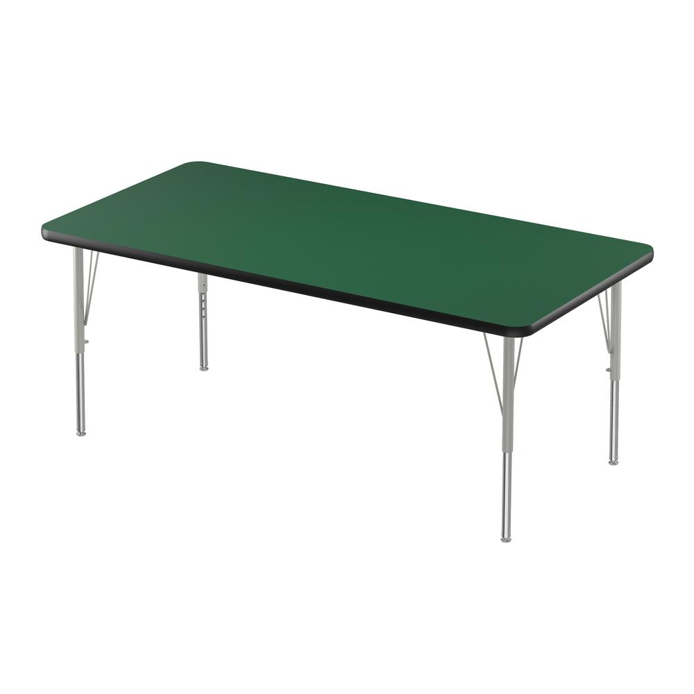 Deluxe High-Pressure Top Activity Tables, 30x48" RECTANGULAR GREEN SILVER MIST. Picture 2