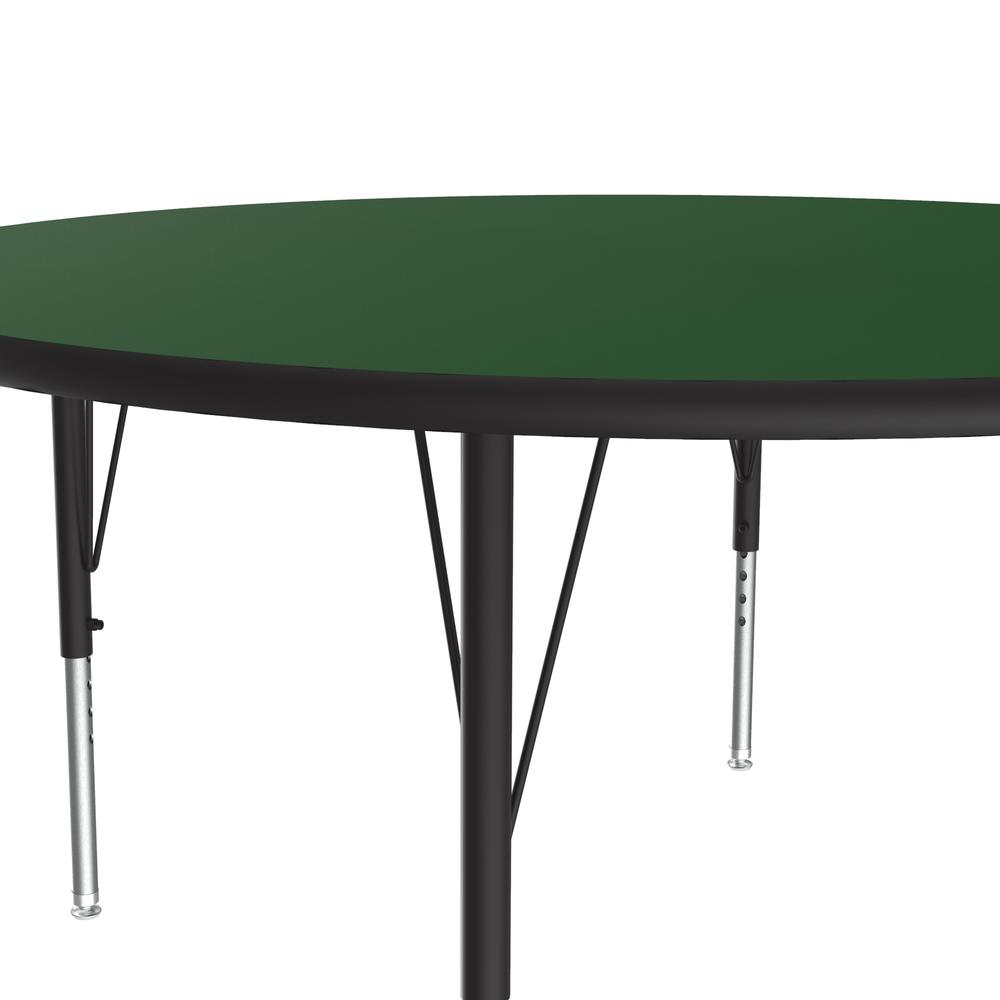 Deluxe High-Pressure Top Activity Tables 48x48", ROUND, GREEN BLACK/CHROME. Picture 7