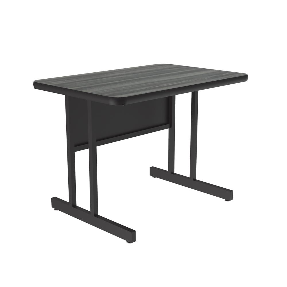 Keyboard Height Deluxe High-Pressure Top Computer/Student Desks  30x48" RECTANGULAR, NEW ENGLAND DRIFTWOOD, BLACK. Picture 6