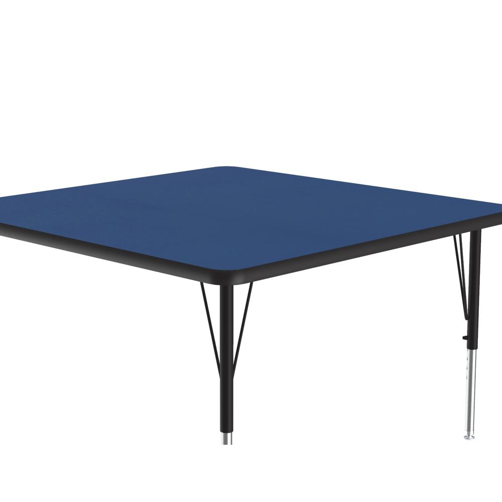 Deluxe High-Pressure Top Activity Tables, 48x48", SQUARE BLUE BLACK/CHROME. Picture 7