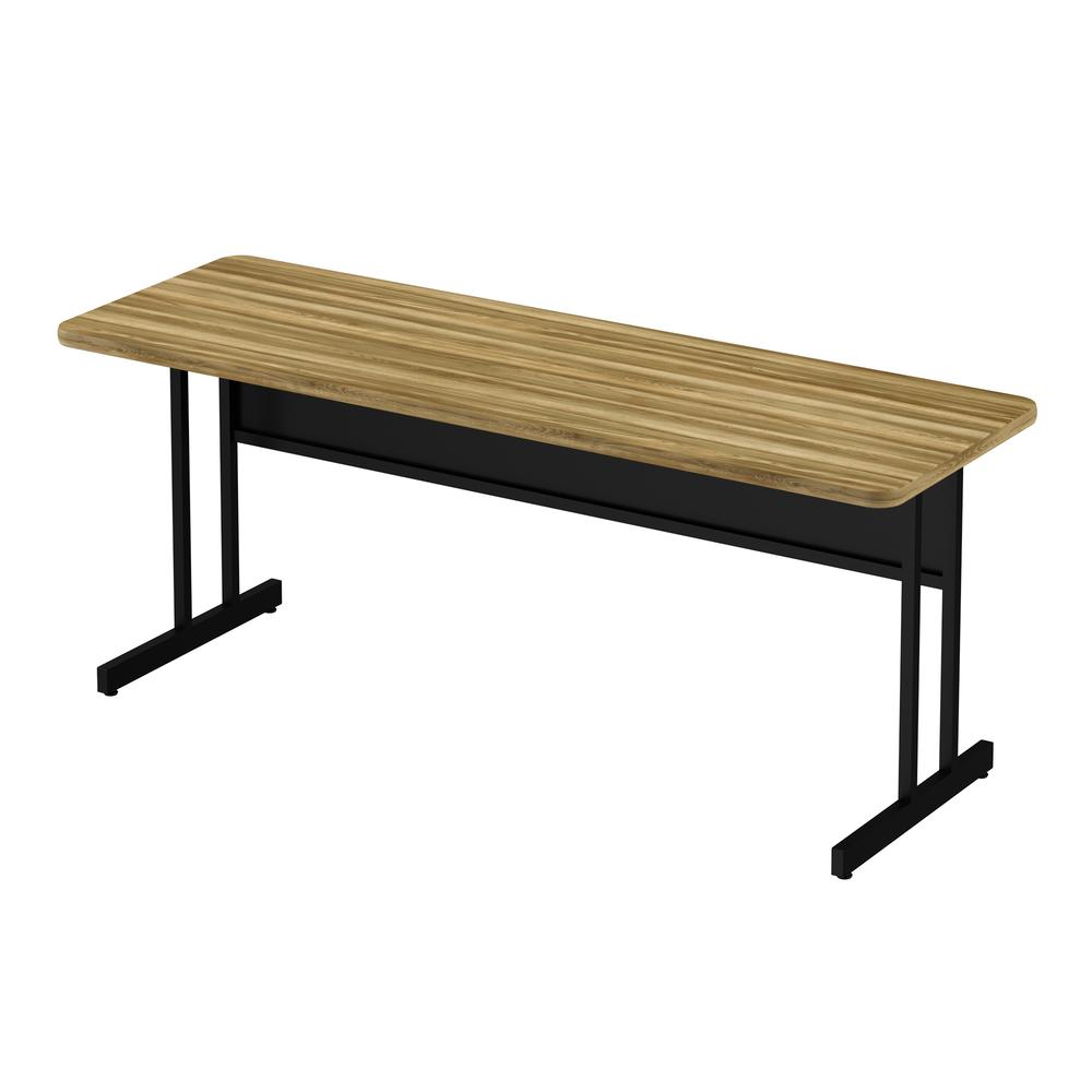 Desk Height  Deluxe HIgh-Pressure Top Computer/Student Desks , 24x60" RECTANGULAR, COLONIAL HICKORY BLACK. Picture 1