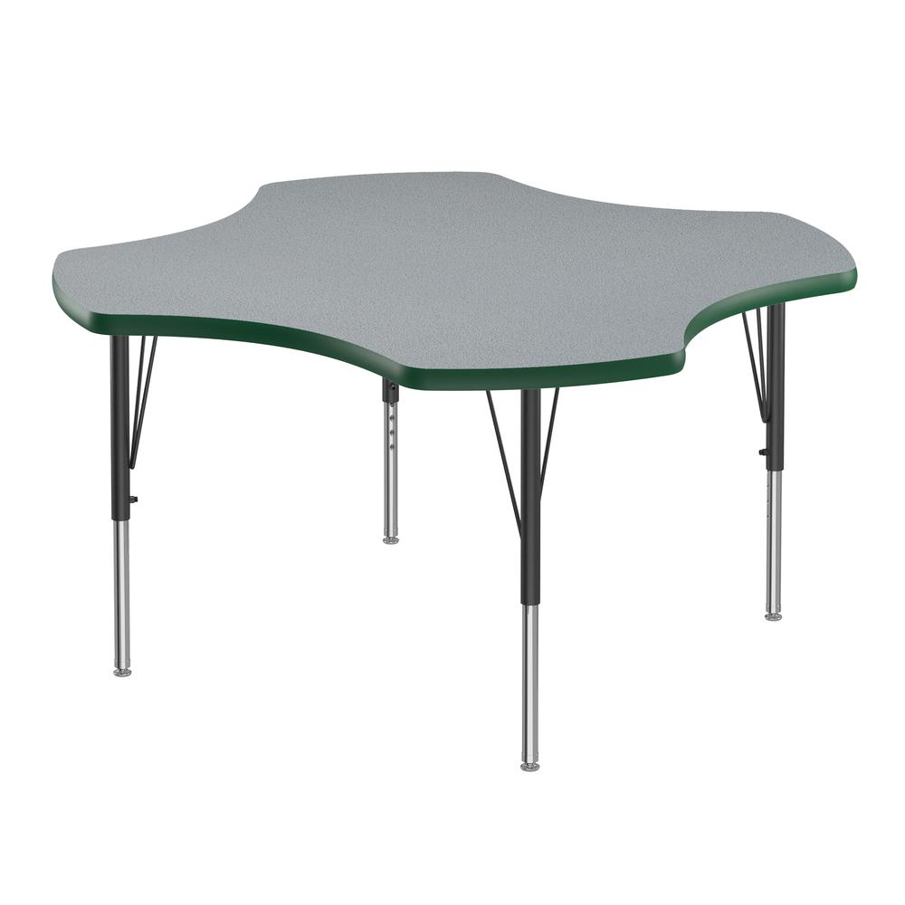 Commercial Laminate Top Activity Tables, 48x48" CLOVER, GRAY GRANITE BLACK/CHROME. Picture 1