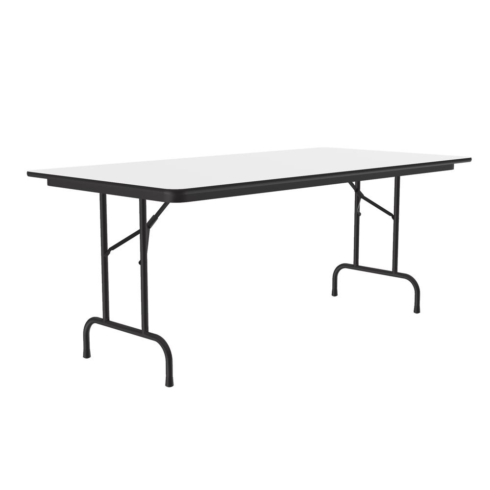 Deluxe High Pressure Top Folding Table, 36x72", RECTANGULAR, WHITE BLACK. Picture 1