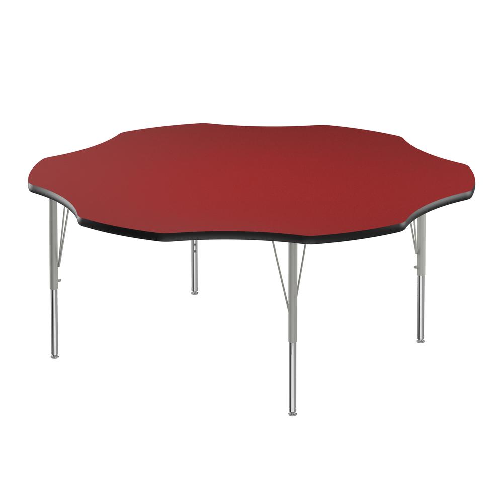 Deluxe High-Pressure Top Activity Tables 60x60" FLOWER, RED SILVER MIST. Picture 8