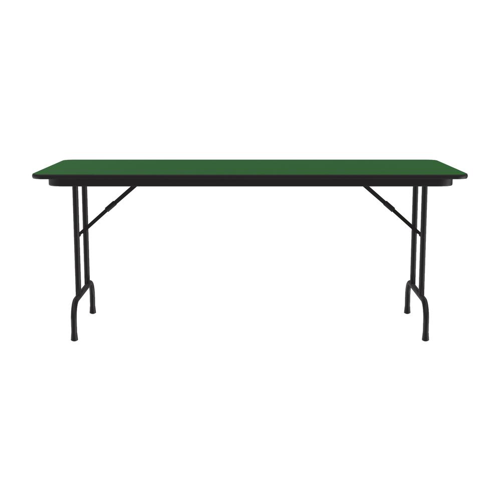Deluxe High Pressure Top Folding Table 30x96" RECTANGULAR, GREEN BLACK. Picture 1