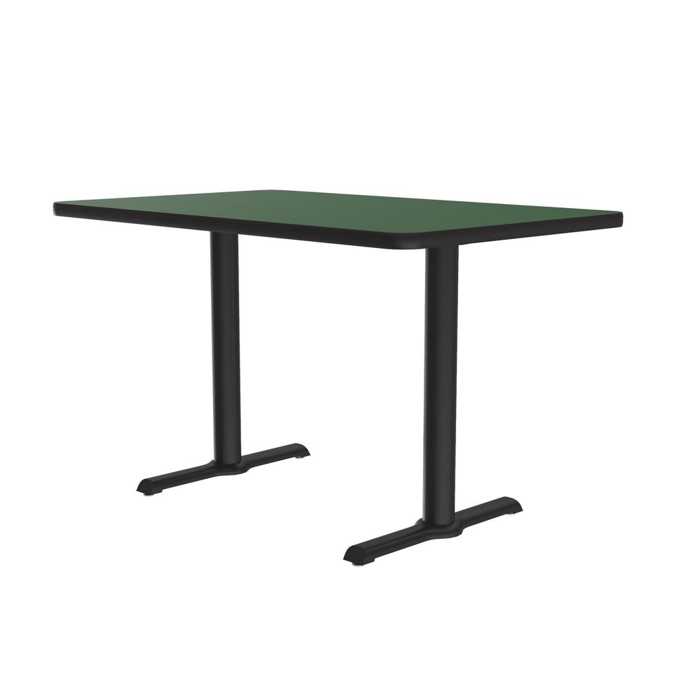 Table Height Deluxe High-Pressure Café and Breakroom Table 30x60", RECTANGULAR, GREEN BLACK. Picture 2