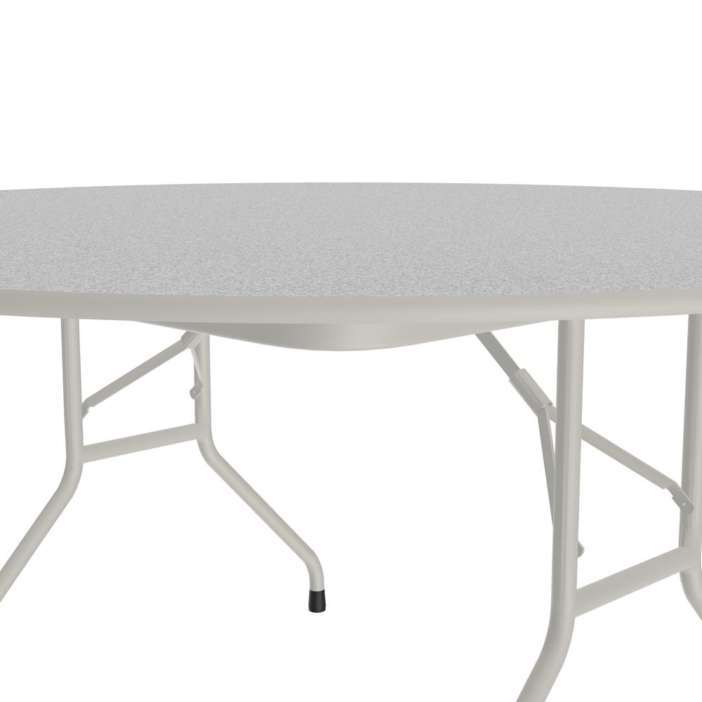 Econoline Melamine Top Folding Table 60x60" ROUND GRAY GRANITE, GRAY. Picture 1