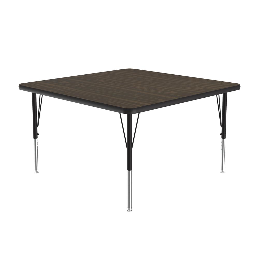 Deluxe High-Pressure Top Activity Tables, 36x36", SQUARE, WALNUT BLACK/CHROME. Picture 8